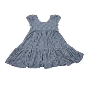 Omi Jo Play Dress in Diagonal Print Navy Peoni